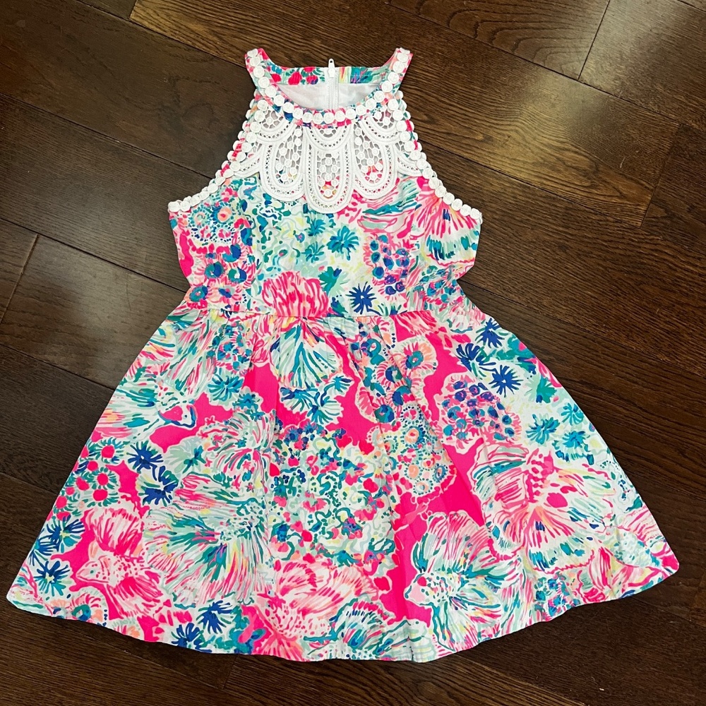 Lilly Pulitzer Gypsea Kinley Dress - Size 8 - Hot Pink Easter Dress